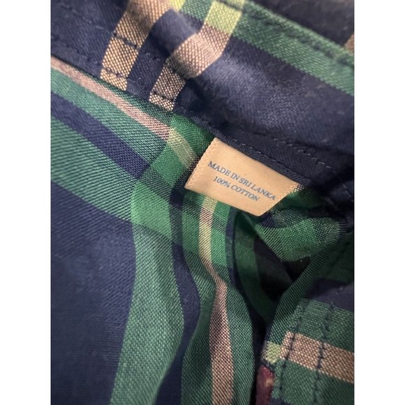 Southern Tide Shirt Mens Large Button Up Multicolor Plaid‎ Trim Fit Logo Cotton - Picture 6 of 6